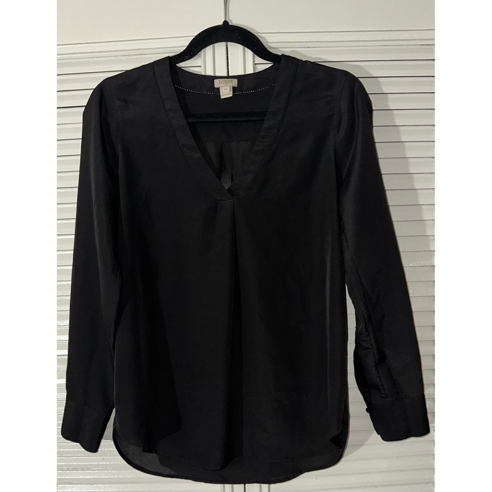 J. Crew Eyelet V-Neck Long Sleeve Blouse Size‎ XS